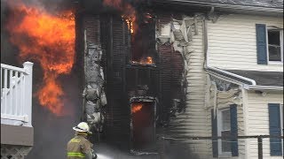 Arrival Video: Firefighters battle this fully involved house fire