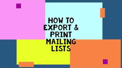 How to Export & Print Mailing Labels | KW Command Tutorial