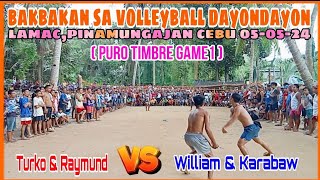 Game1:DOULE ( Puro timbre )Turko & Raymund Vs.William & Karabaw.Lamac Pinamungajan Cebu.05-05-24.