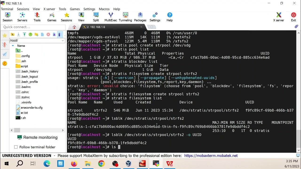 Linux Redhat lab Create, Mount, and Expand XFS File System in Stratis Volume YouTube
