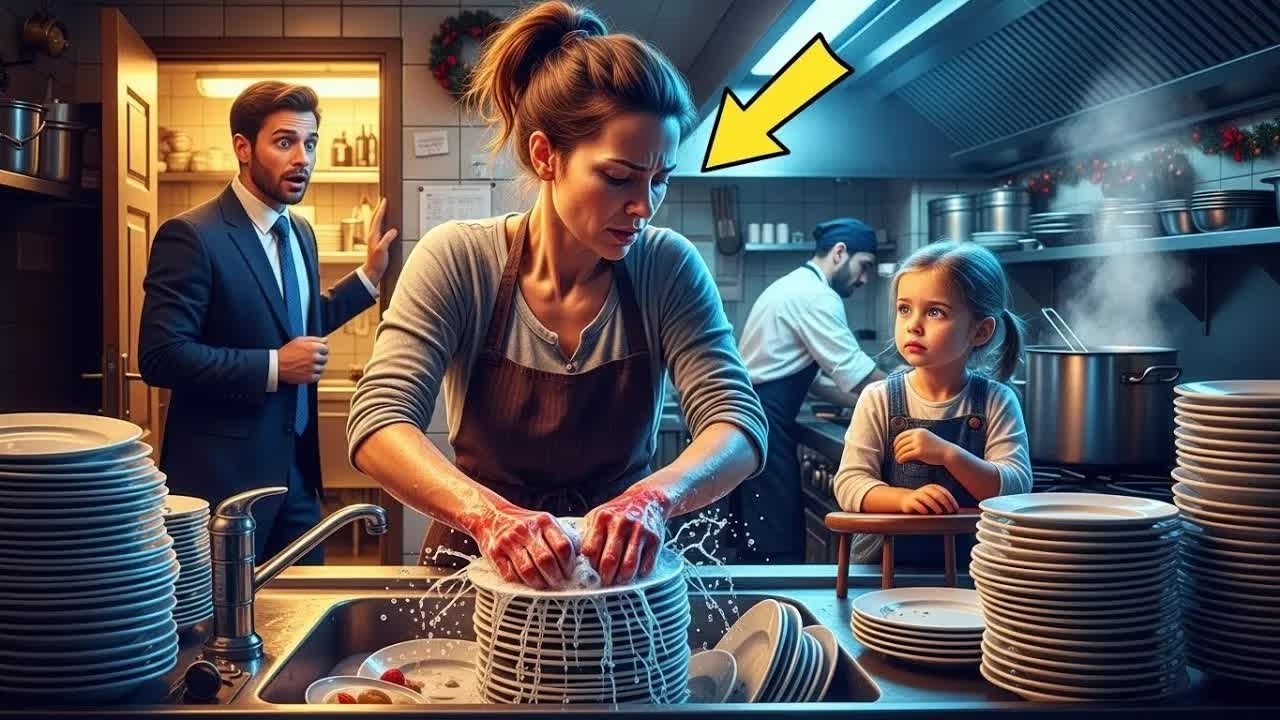 Una madre povera lava piatti a Natale per cibo, ma il CEO la vede e fa l’impensabile