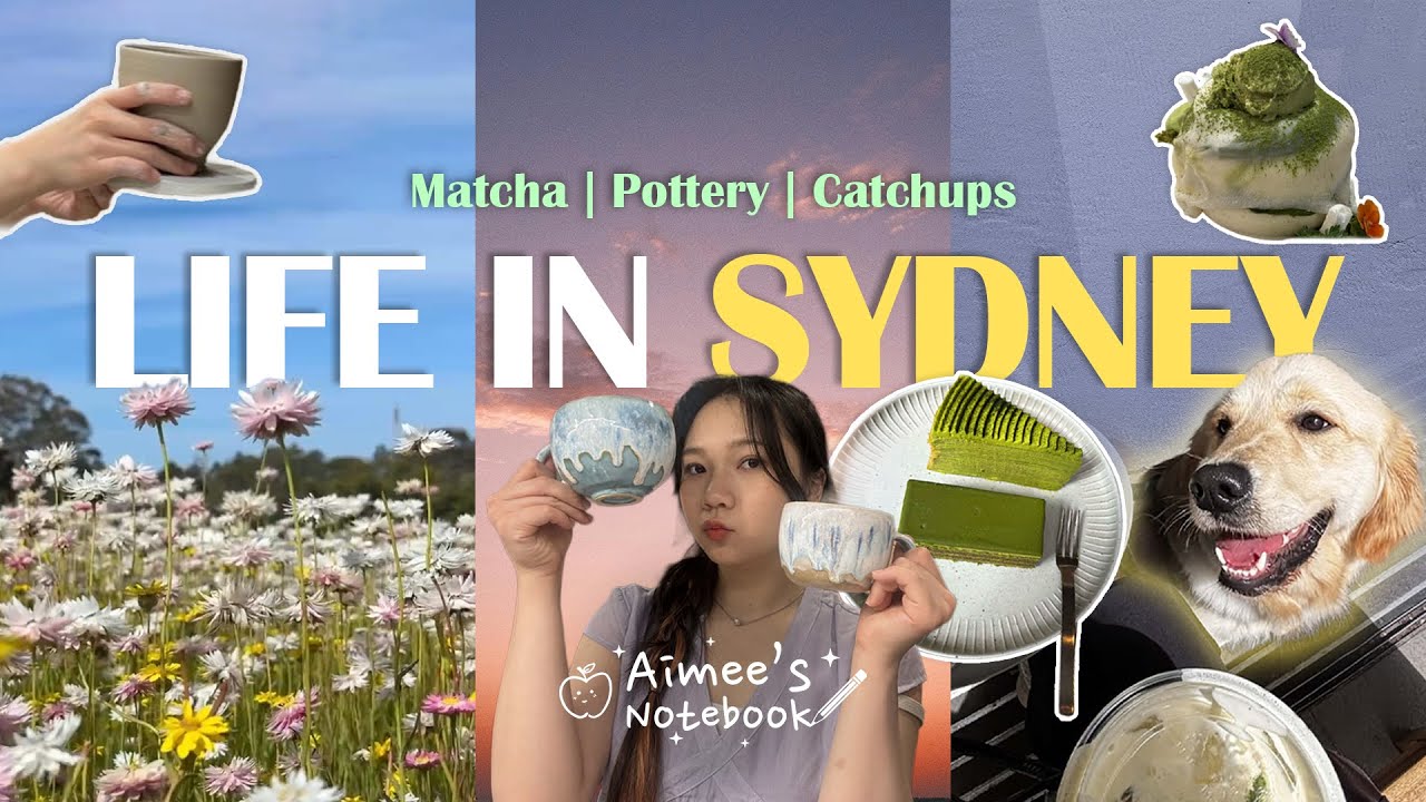 Spring in Sydney 🇦🇺 | Cafes, Matcha, Paper Daisies, My Pottery Journey 🍵🌼