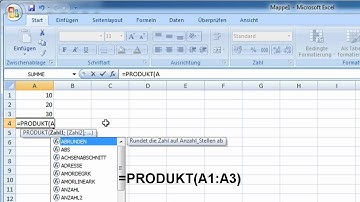 40 weitere Excel-Funktionen - PRODUKT