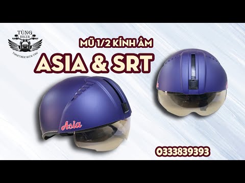 Video Review Mũ bảo hiểm nửa đầu kính âm ASIA MT105KA | Tùng... - youtube