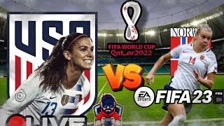 Women's championship USA Vs Norway Gameplay FIFA 23 Full Game - Quarter Finals