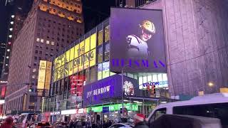 Joe Burrow wins the Heisman Trophy ... then gets a new Times Square video