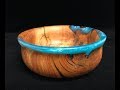 6/ Turning a cherry burl and resin hybrid bowl - and making it FLY!