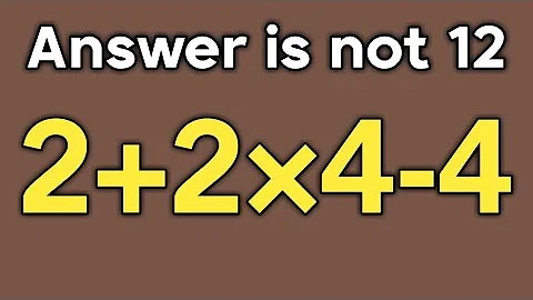 2 + 2 × 4 - 4 = ❓ / How can simplify this simple maths question / PEMDAS rules question