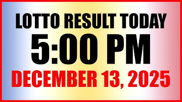 Lotto Result Today 5pm Draw December 13, 2025 Swertres EZ2 PCSO