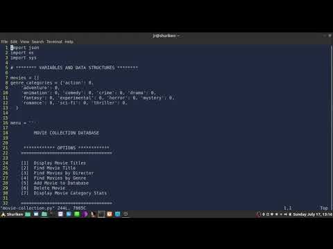 28 - Python Project: Movie Collection DB Pt16