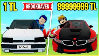 💸 UCUZ VS PAHALI ARABA RAMPA TESTİ YAPTIK 😱 Roblox Brookhaven