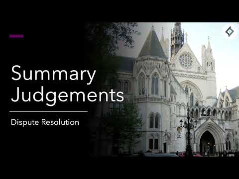 Summary Judgements | Dispute Resolution | SQE Prep