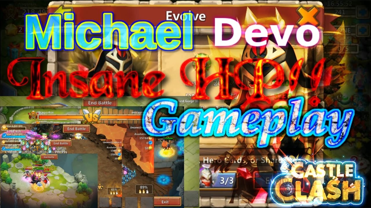 Castle Clash Michael Devo_Insane HP!!_ Gameplay!!