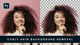 Curly hair background removal in photoshop