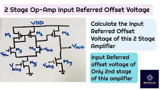 2 Stage Op-Amp Input Referred Offset Voltage Calculation | Offset Voltage in Op-Amp