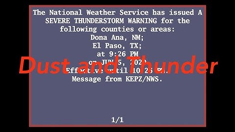 EAS Reenactment Mock: Dust and Thunder - JUN 5 2020