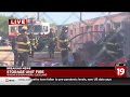 Cleveland firefighters battle blaze at storage unit