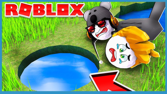 Liam takes a shot in Roblox Super Golf, Alpha