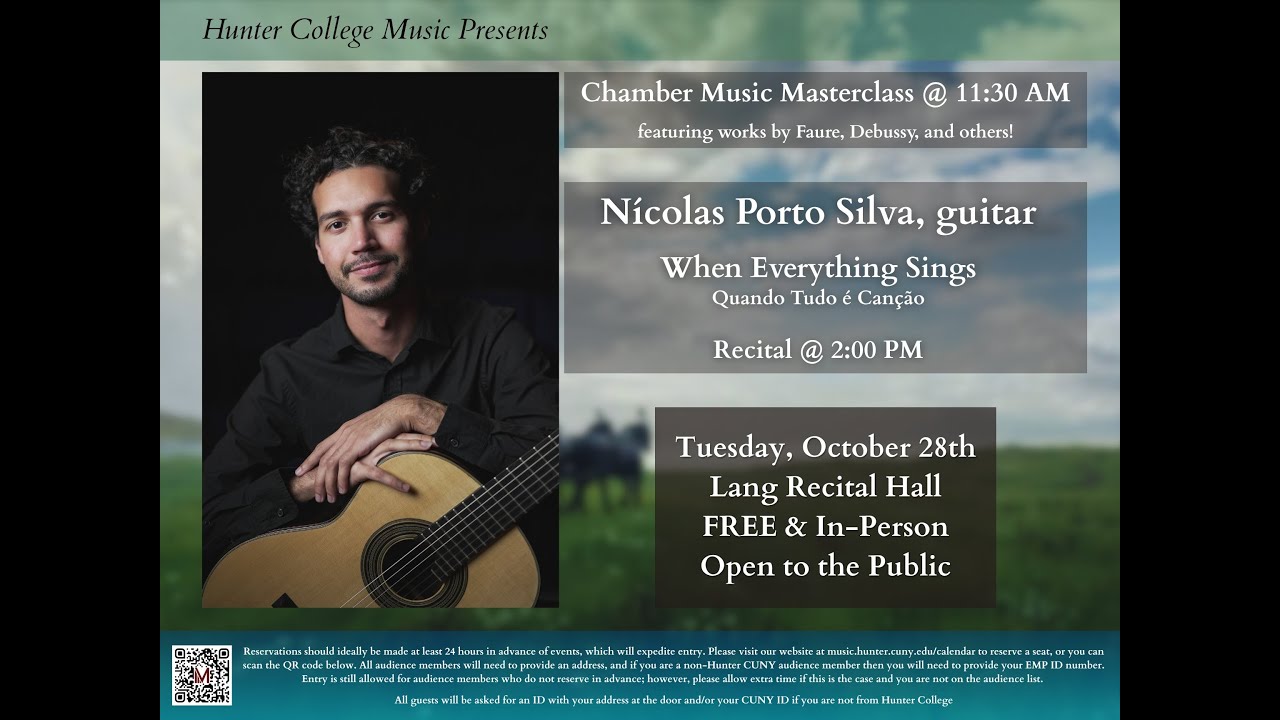 Nícolas Porto Silva, guitar recital: "When Everything Sings"