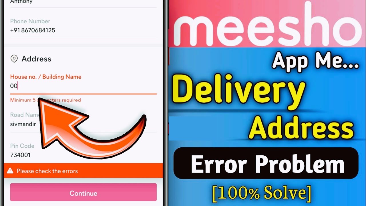 Meesho Delivery Address Error problem solved | how to fix meesho delivery error problem