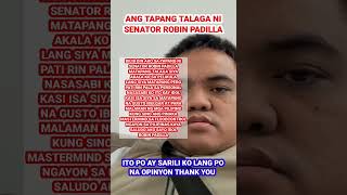 Matapang talaga si senator Robin Padilla.