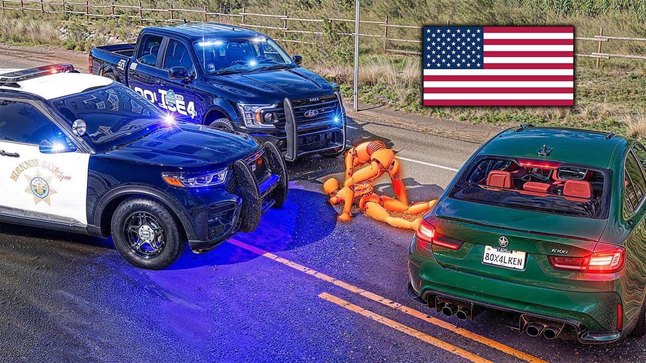 American Police Chases #4 - BeamNGTV