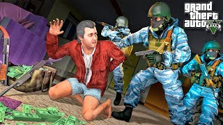 ОМОН АРЕСТОВАЛ МАЙКЛА В ГТА 5 МОДЫ РЕАЛЬНАЯ ЖИЗНЬ БУДНИ ОМОНА ОБЗОР МОДА GTA 5 ГТА 5 MODS ИГРЫ