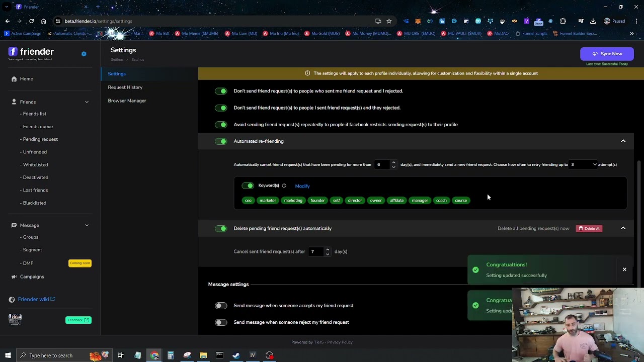 Switch from Friend Connector to the all new Friender