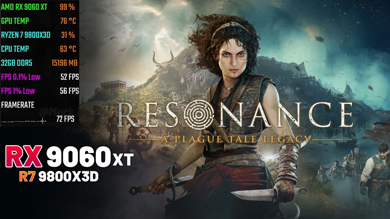 RX 9060 XT + RYZEN 7 9800X3D | Resonance: A Plague Tale Legacy