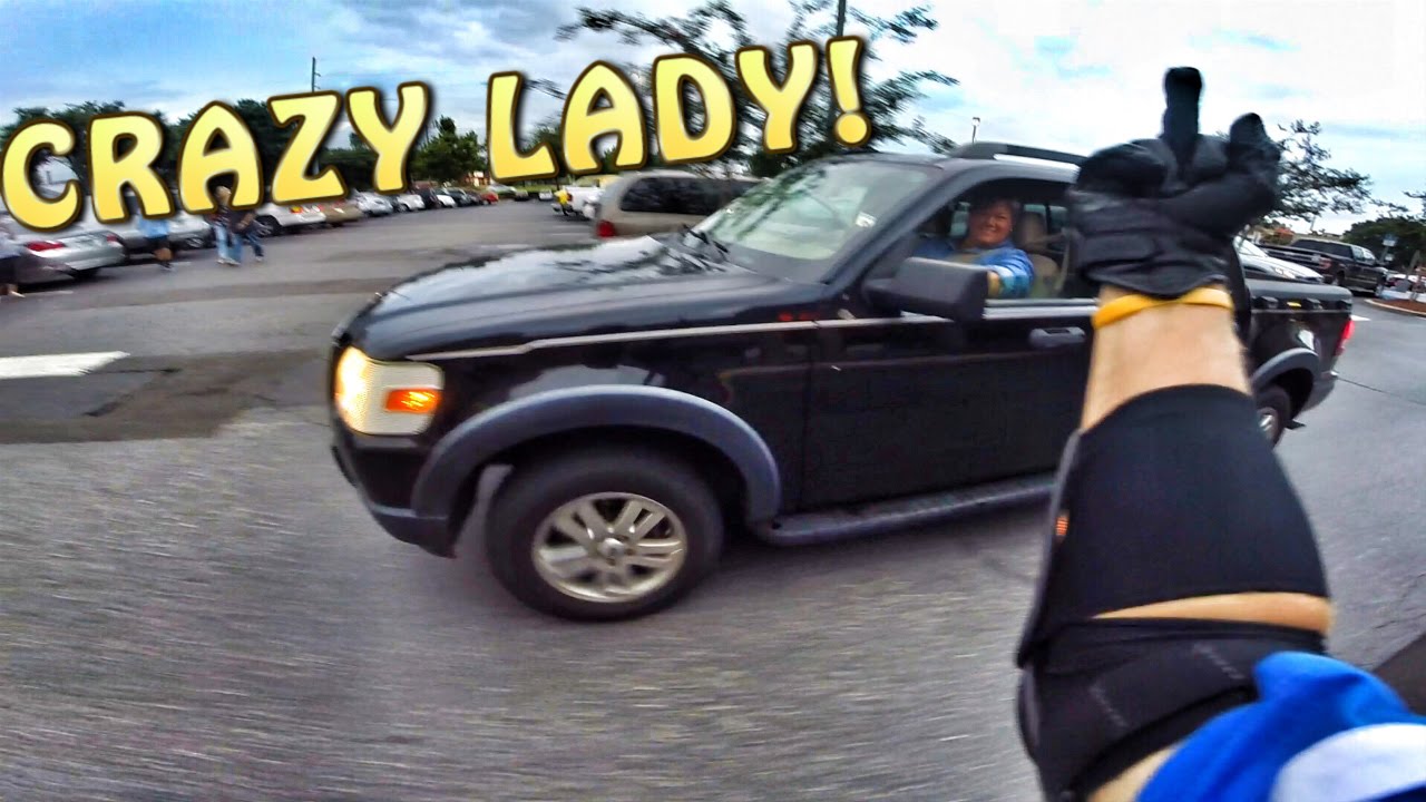 Lady Tries To Run Me Over! ROAD RAGE! - YouTube