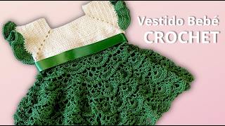 Vestido de Bebé a Crochet ¡FACIL! y muy tierno 🥰| Paso a Paso