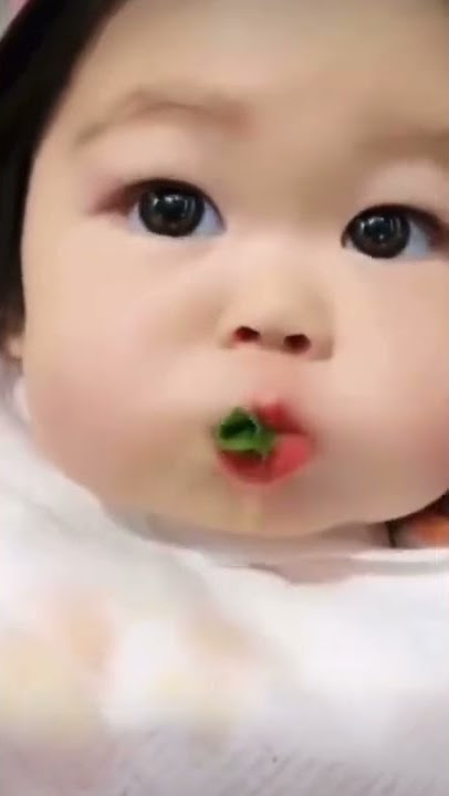 Baby ASMR #asmr #baby #mukbang #spinach