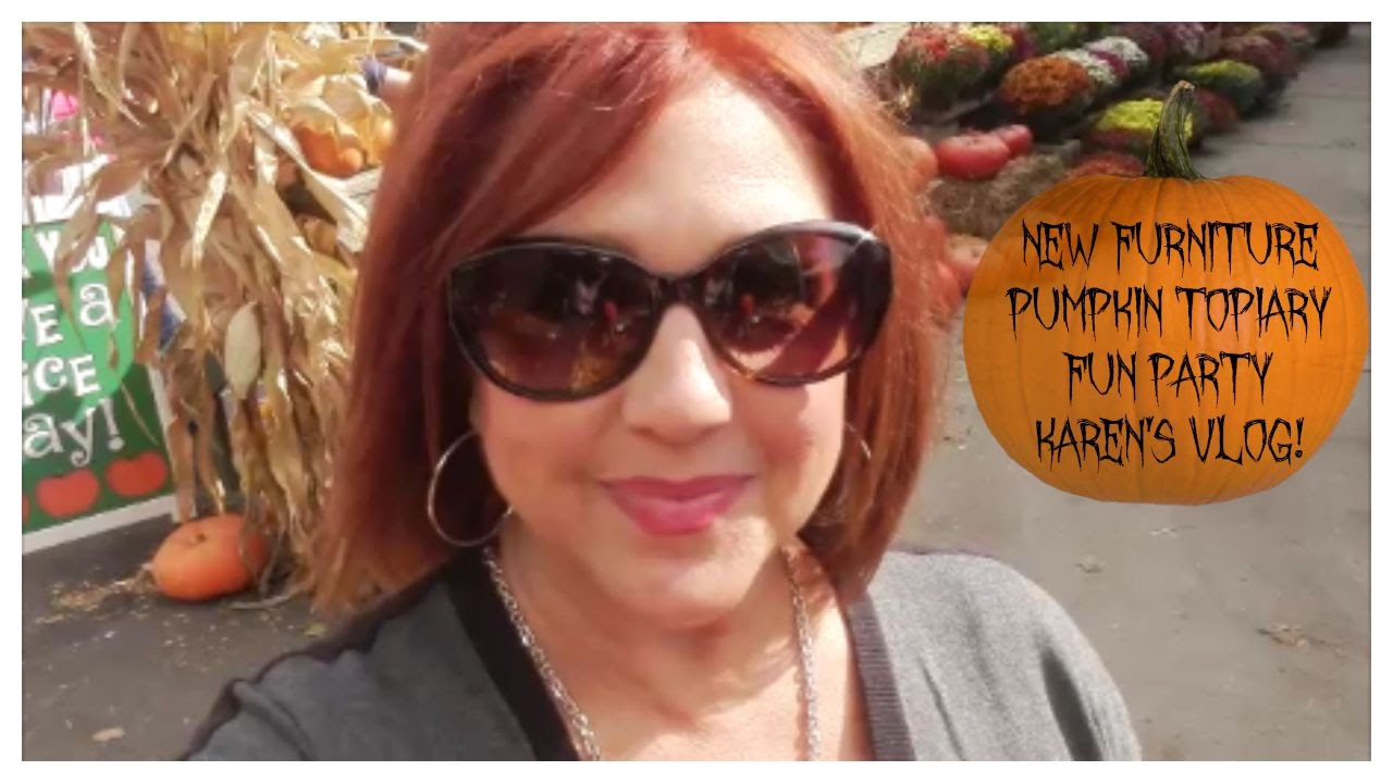 New Furniture, Fall Topiary & Fun Party | Karen's Vlog!