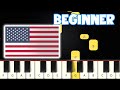 National anthem of the usa united states  beginner piano tutorial  easy piano