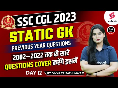 SSC CGL GK GS 2023 | Static GK Previous Year Paper | SSC CGL General Awareness |Day 12 | Divya Ma'am