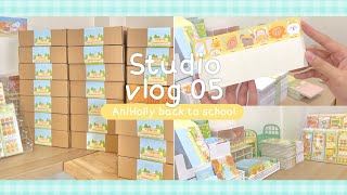 Studio vlog 05 | New collection ‘AniHolly back to school’  ⁎⁺ ทำเองทุกชิ้นเลยน้า ·͜·♡