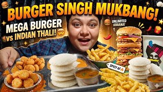 Burger Singh Burger 🍔,Chatpata Tamatar fries 🍟,Veg Burger 🍔,Crysp Cheese Coins,Sambhar Edali,iceTea