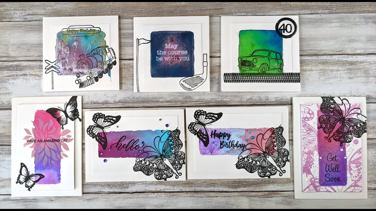 When You Only Have Half an Hour #13: Water And Colour in Cardmaking 