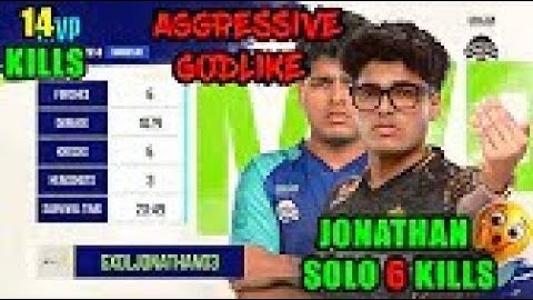 😱14+ KILLS | JONATHAN SOLO 6 KILLS😱| ADMINO CRAZY SPRAY😱 | TSM JONATHAN IS BACK | MVP | GODL | BMSD