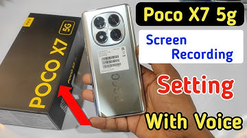 Poco x7 5g me screen recording kaise kare/how to record screen in Poco x7 5g with voice
