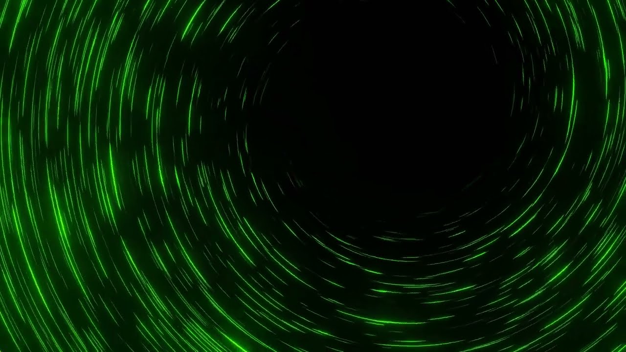 Abstract Art Speed Green Glow and Stripes Spiral 4K UHD TV Party Visuals | No Sound