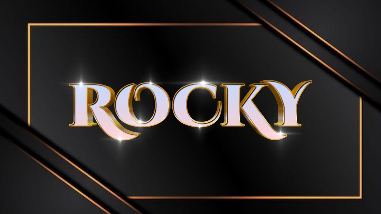 Rocky Stylish Goldish Logo Stylish Rocky Golden Stroke Making rocky-stylish-goldish-logo-stylish-rocky-golden-stroke-making