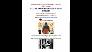 What Did I Learn by Teaching In Prison. A Panel Discussion.