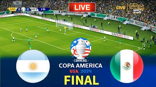 Argentina vs Mexico - Final Copa America 2024 | Full Match & Penalty Shootout | Live Football PES