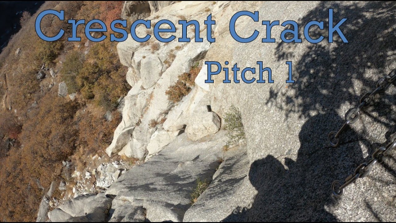 Trad climbing in Little Cottonwood Canyon - Crescent Crack (Pitch 1)