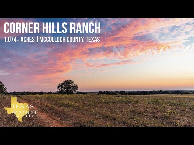 SOLD! Corner Hills Ranch | 1,074± Acre McCulloch County Ranch