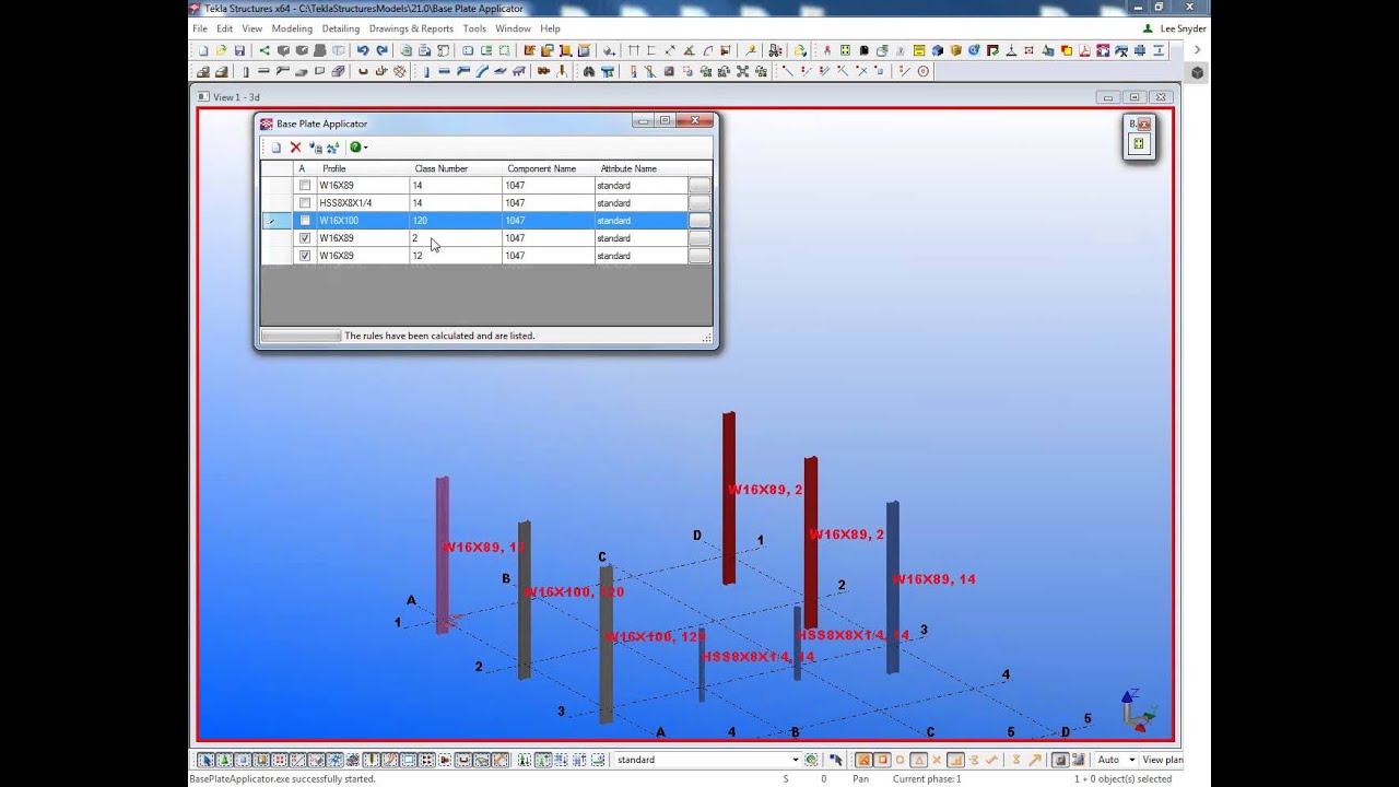 tekla structures Base Plate Applicator