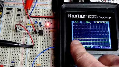 Oscilloscope measurement of light level controlled LM358 Op Amp Inverting Comparator circuit
