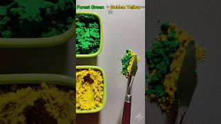 How to make Kelly Green color with powder? Satisfying color mixing🖌️🎨 #shorts #ytshorts