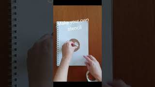 How to make your own stencil with cardboard, scissors and masking tape